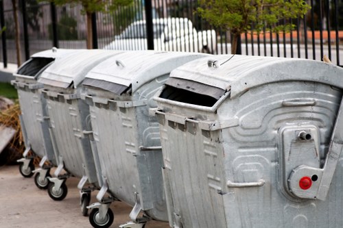 Professional waste clearance team at a Hampstead construction site