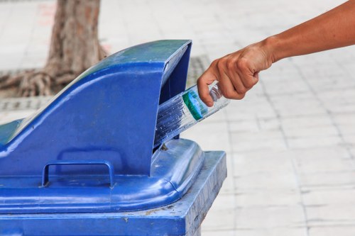 Recyclable materials being sorted for recycling